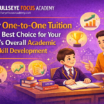 Child attending one to one online tuition for academic and skill development at home