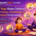 School student practising yoga to improve concentration and academic performance