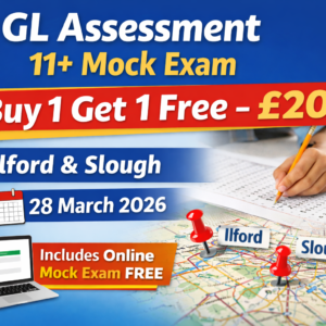 GL Assessment 11+ Mock Exam Buy 1 Get 1 Free £20 Ilford and Slough 28 March 2026