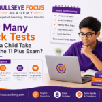 Student completing 11 Plus Mock Exams before grammar school entrance tests