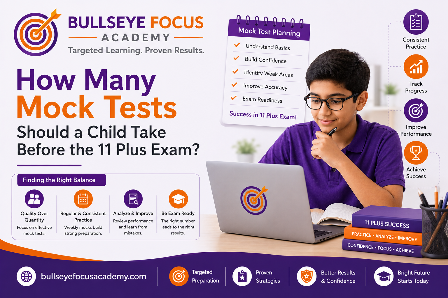 Student completing 11 Plus Mock Exams before grammar school entrance tests