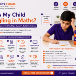Child struggling maths while studying at home with parent support