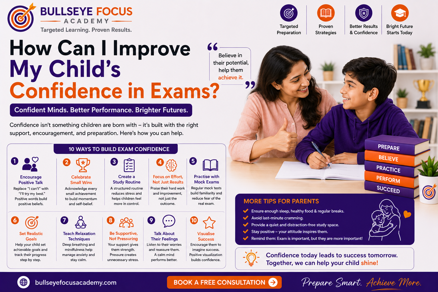 Child's Exam Confidence tips for 11 Plus preparation
